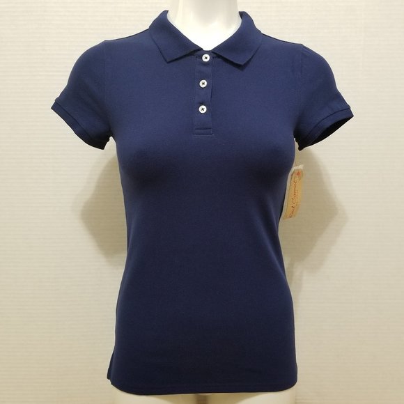 Red Camel Tops - Red Camel top Medium NWT polo solid basic school uniform preppy stretch cotton